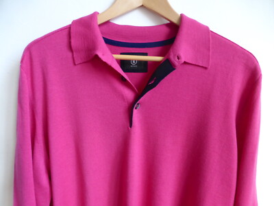 BOGNER Man Polo-Strick-Pullover Schurwolle Ellenbogenpatches