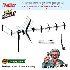 2025 New Directional VHF UHF Outdoor HD TV Antenna OTA Digital Long Range