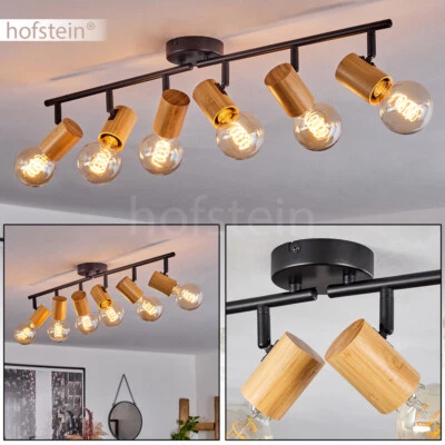 Wohn Schlaf Zimmer Beleuchtung 6-flammig Decken Leuchte Lampe Verstellbar Bambus - Bild 1 von 4