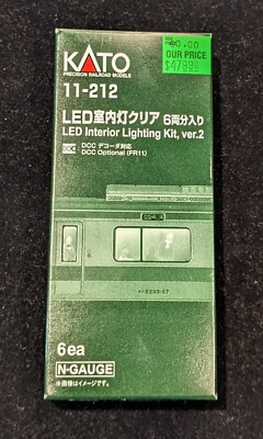 Kit éclairage Kato 11-212 N - 6 LEDs Blanches Pour Voitures Voyageurs, Neuf Du Japon