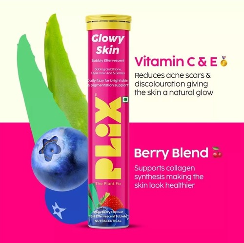 PLIX Glutathione Tablets With Vitamin C For Clear & Youthful Skin Strawberry X30 - Picture 6 of 8
