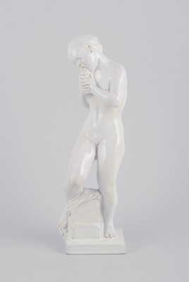 Kai Nielsen für Kähler. ''Eve with the Apple''. Weiß glasierte Steingutfigur