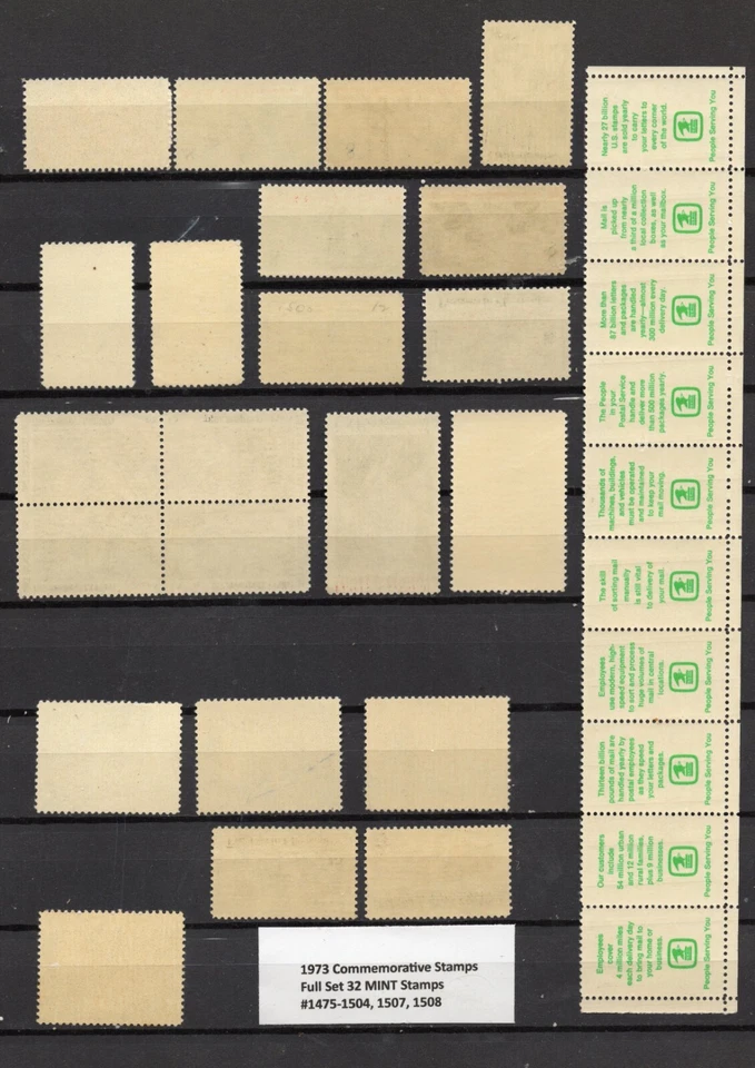 1973 FULL MINT U S COMMEMORATIVE YEAR SET SC# 1475-1504, 1507-08 MNH - Image 2 of 2