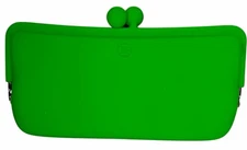 Candy Store Green Silicone Clutch Purse Cosmetic Pouch Gumball Closure Kisslock