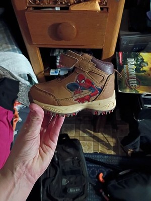 Marvel Spider-Man Toddler Boys Hiking Boots Tan Size 6