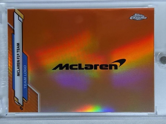 2020 TOPPS CHROME F1 #115 McLAREN TEAM LOGO /25 ORANGE REFRACTOR FORMULA RACING