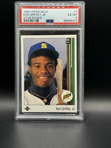 1989 Upper Deck #1 Ken Griffey Jr. STAR ROOKIE PSA 6 EX-MT Mariners RC 