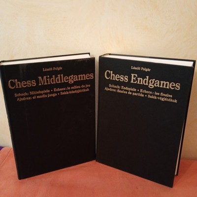 SCHACH 2 Bücher ''Chess Middlegames and Chess Endames'' von Laszlo Polgar