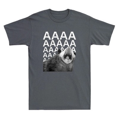 Screaming Possum Aaaa Cute Funny Opossum Dank Meme Vintage Men's Cotton T-Shirt