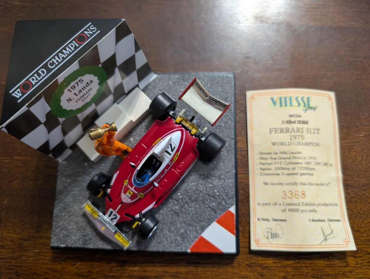1/43 World Champions 1975 Ferrari 312T #12 Niki Lauda | eBay