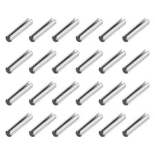 24Pcs Roll Pins 1/5 Inch(5mm) Dia. 1-1/5 Inch(30mm) Length, Silver
