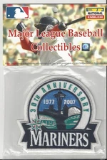 2007 Seattle Mariners 30th Anniversary Sleeve Patch Official MLB Logo Pkg