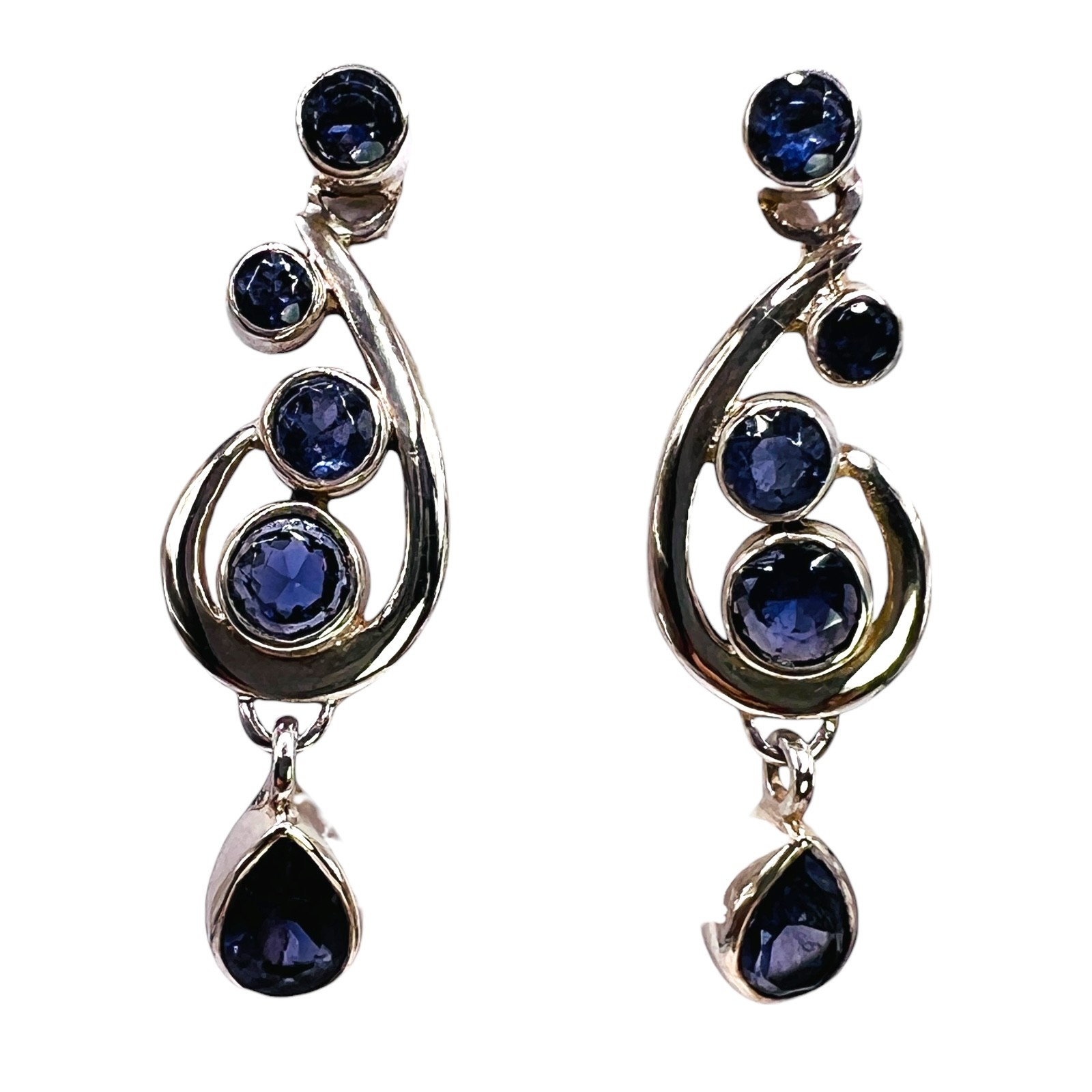 Solid 925 Sterling Silver Blue Natural Iolite Mul… - image 14