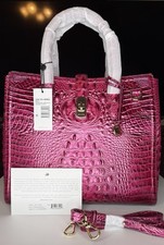 Brahmin Pomegranate Melbourne Nakita Crocodile Embossed Satchel