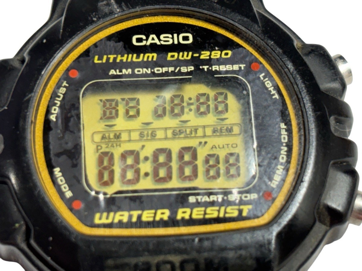 Vintage CASIO DW-280 Digital Watch - Module 1000 - All Segments 