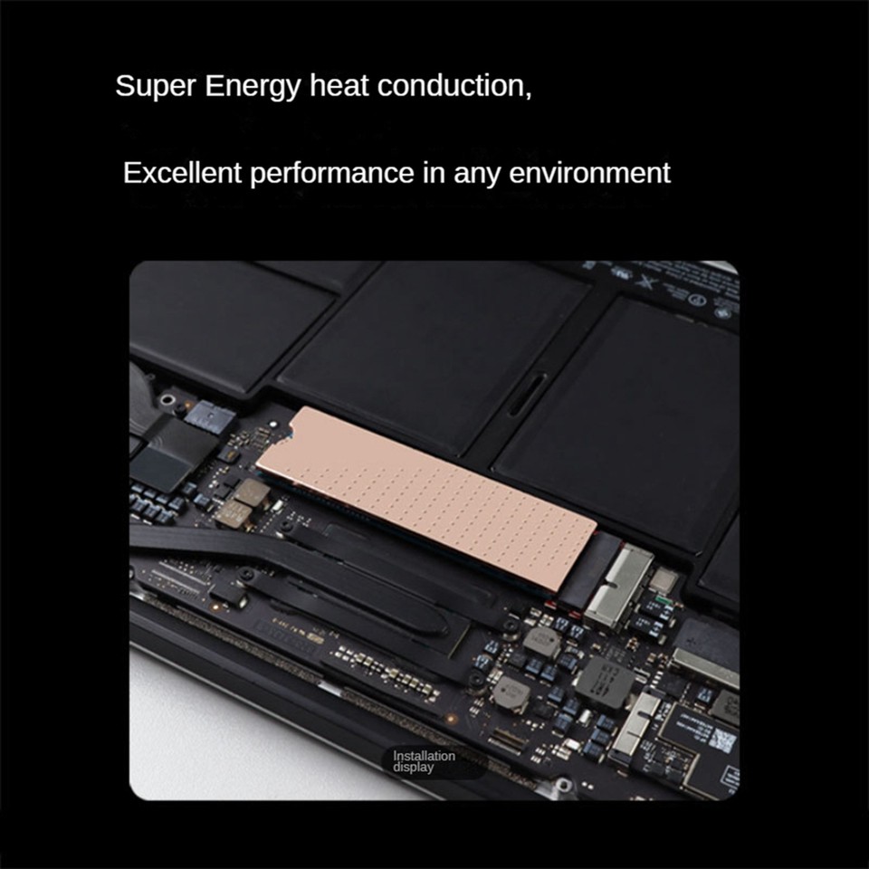 2X M.2 NVMe SSD Heat Sink 0.8mm for M2 2280 Solid State Hard Disk ...