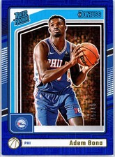 2024-25 Donruss #205 Adem Bona Philadelphia 76ers Rookie Choice Blue #/49
