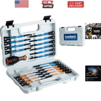 21pcs Extra Long Nut Driver Bit Set, SAE/Metric Magnetic Nut Driver Set with ...