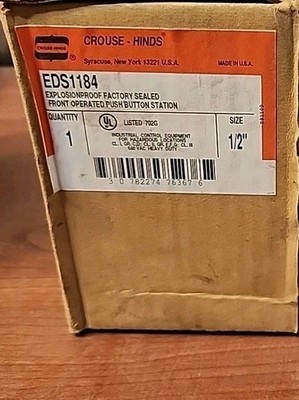 Crouse-Hinds EDS1184 1/2'' Explosionproof Factory Sealed Push Button Station