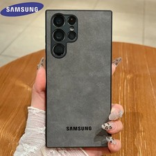 Lambskin Leather Shockproof Case Samsung Galaxy S25 S24 S23 S22 S21 Ultra...