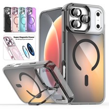 For iPhone 17 16 15 14 13 12 Pro Max Shockproof Magnetic Camera Protector Case