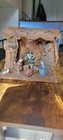 Vintage/Wood Nativity-Manger w/(7) Figurines inside/Joseph-Mary & Jesus/Animals — photo 1