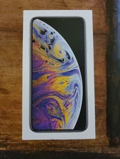 ORIGINAL APPLE IPHONE XS MAX SILVER 256GB EMPTY BOX ONLY---EMPTY BOX ONLY