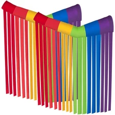 15.8Ã—17.7 Inch Rainbow Arm Warmer Pride Month Rainbow Fringe Outfits Gay Bul...