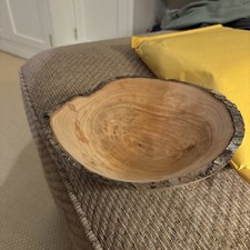 Hand Turned Maple Burl Wood Bowl 8” By Famous Ct Artist Joe Ferola SIGNED