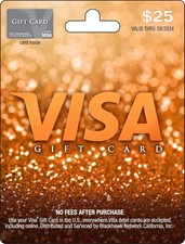 Carta regalo fisica Visa $25 (più $3,95 tassa di acquisto)