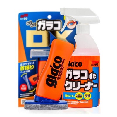 Soft99 Glaco De Cleaner & Glaco DX Glasreiniger Scheibenversiegelung Set