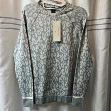 Sweaty Betty Women’s Blue Leopard Base Layer Top Size M (8-10)