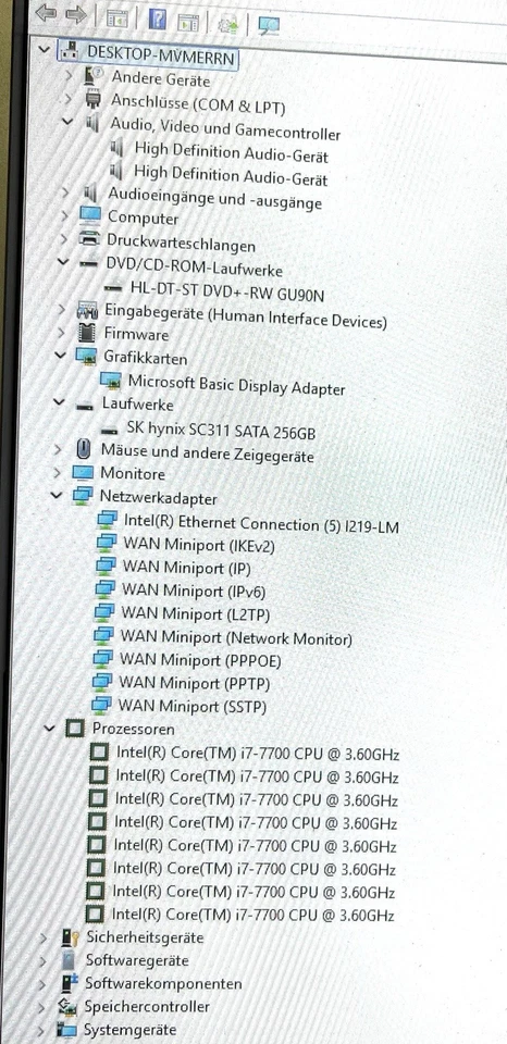 Dell Intel Core I7 7700 8 GB 250 GB SSD PC computer HDMI - Immagine 4 di 4