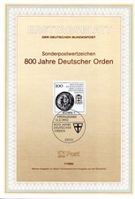Ersttagsblatt  7/1990 "800 Jahre Deutscher Orden"