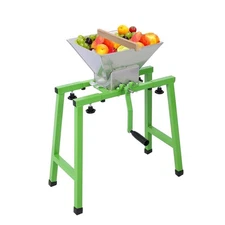 7L Manual Juicer Grinder W/ stand Portable Fruit crusher wheel Stainless Steel