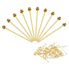 200Pcs Gold Ball Head Pins 18mm Wire Head Pins Brass 24 Gauge