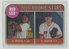 2018 Heritage Rookie Stars Chrome Refractor /569 Kyle Martin Rafael Devers 1v3