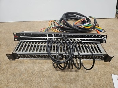 DBX PB 48 and Proco PM 148 Patchbays with connecting wires