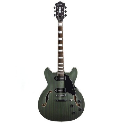 GROTE Electric Guitar Semi-Hollow Body matte finished full size, Green