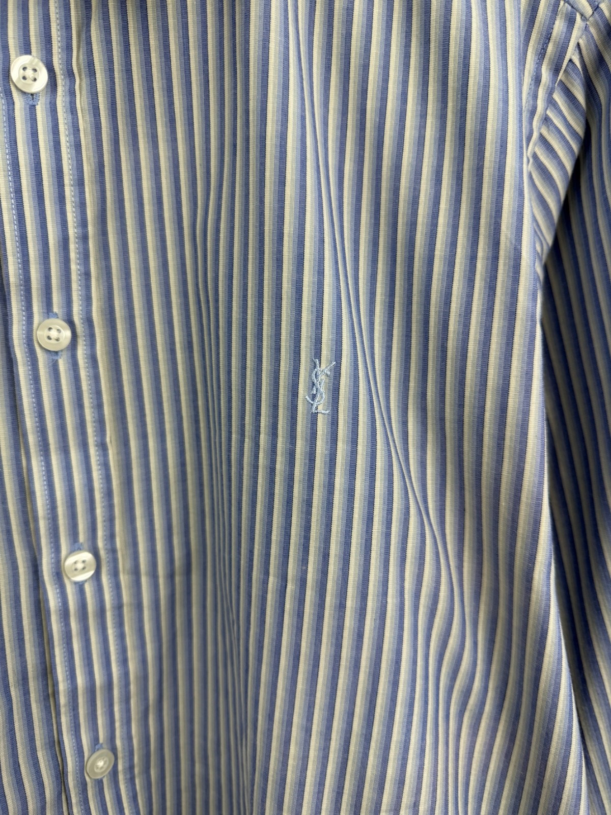 ?? Camicia Yves Saint Laurent YSL vintage anni 90 rara retrò Y2K taglia M colore blu