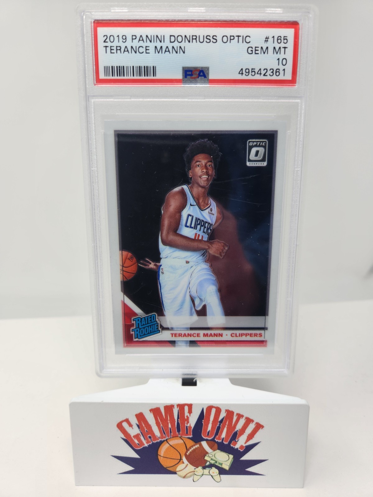 PSA 10 2019-20 Panini Donruss Optic #165 Terance Mann Rated Rookie RC