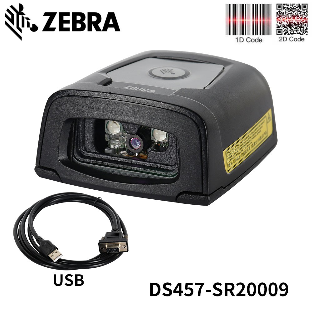 Zebra DS457-SR20009 1D 2D Fixed Mount Barcode Scanner Reader With USB Cable USA