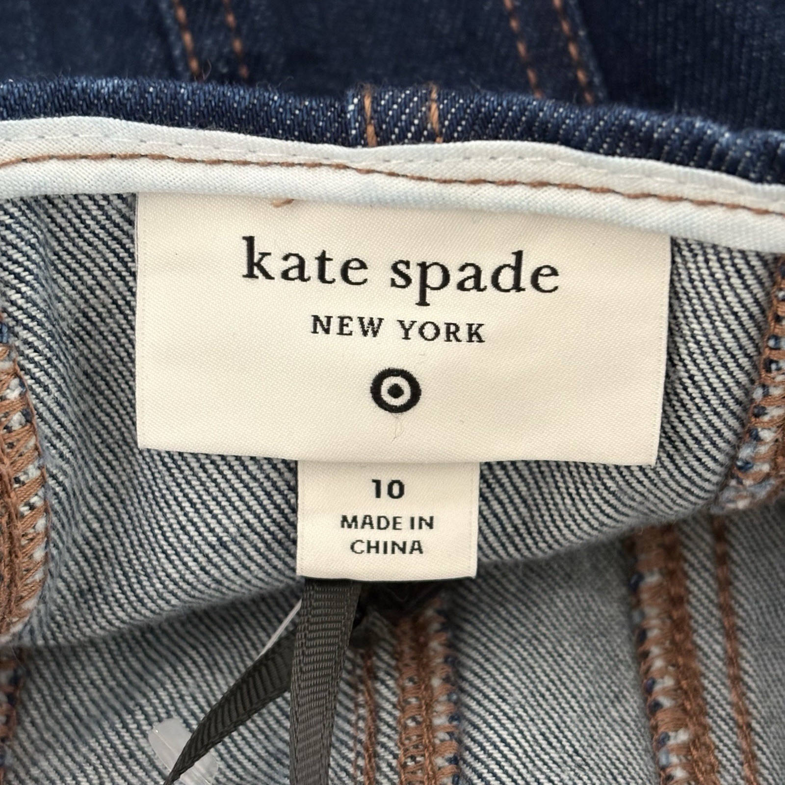 Kate Spade X Target Women Jean Mini Dress 10 Dark Wash Fit Flare Pleated Preppy thumbnail 9