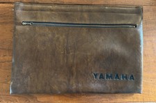 Vintage 1970’s Yamaha Dealer Motorcycle Brown Leather Document Bag 17x12 Pouch