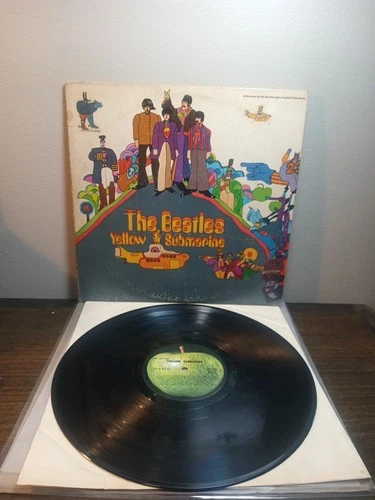 Beatles Yellow Submarine LP 1968 Small Chiff Blue Meanie On Front Sleeve Rare!!