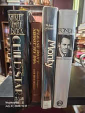 243# Hollywood Memoir Lot 4 Books Shirley Temple Fonda Montgomery Clift HC/DJ