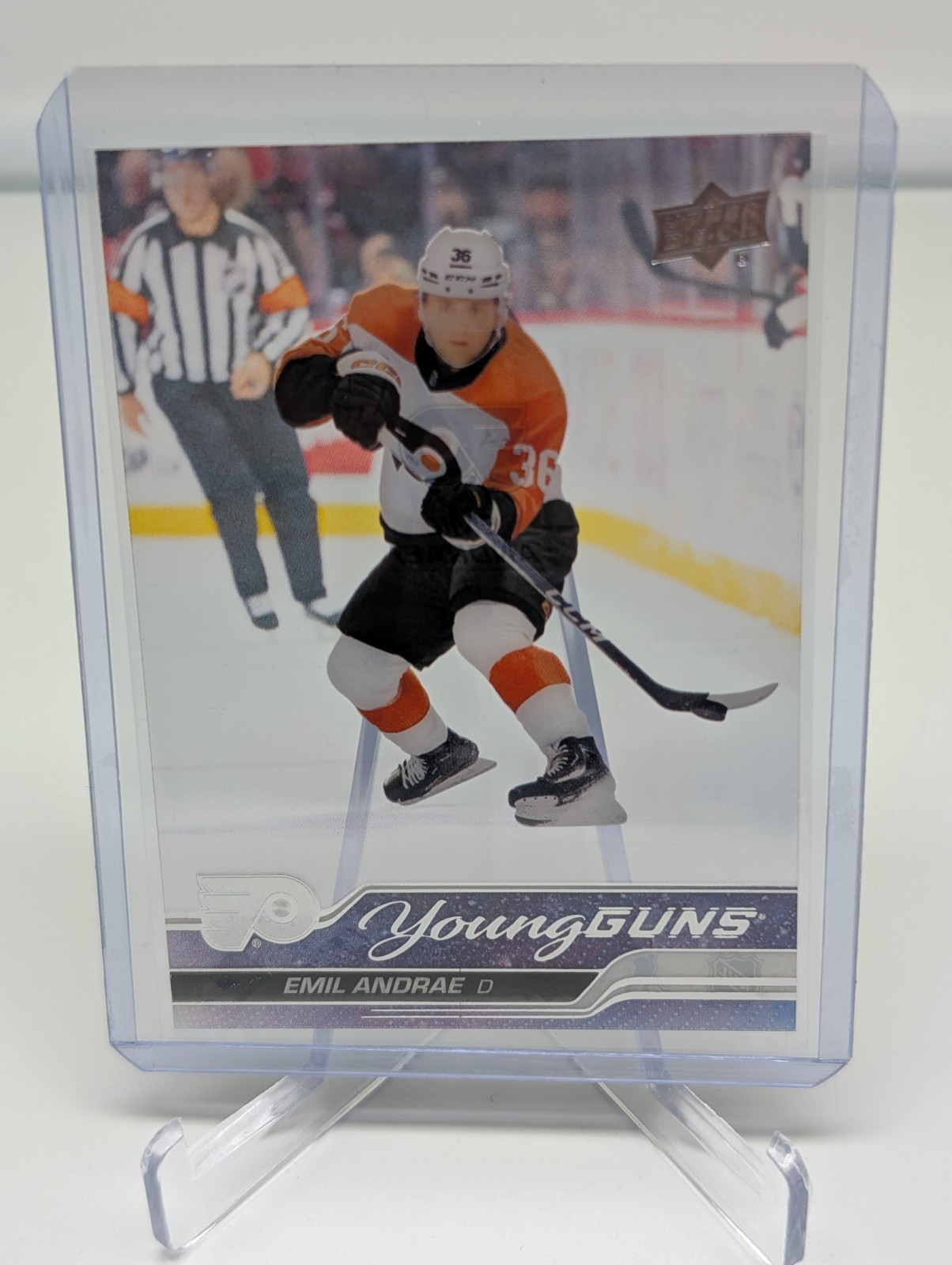 2023-24 Upper Deck Series 2 #466 Clear Cut Young Guns Emil Andrae RC Flyers