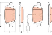 TRW Bremsbelagsatz, Scheibenbremse Hinterachse U.A. FüR Abarth, Fiat