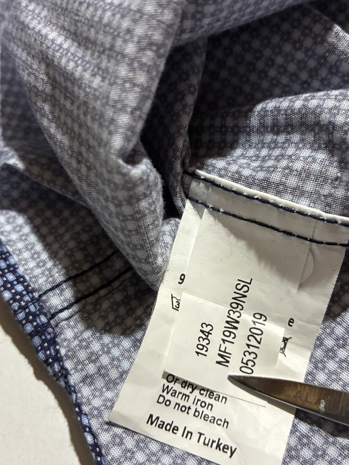 Peter Millar Medium Navy Micro Dot Button Down Sh… - image 9