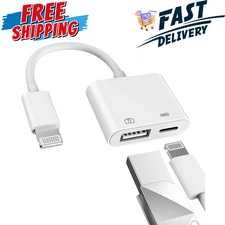 Apple Certified Lightning Male to USB Female Adapter OTG and Charger Cable for i